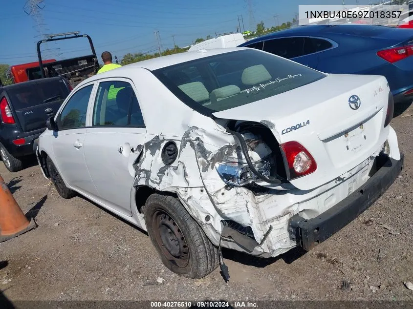 2009 Toyota Corolla S/Le/Xle VIN: 1NXBU40E69Z018357 Lot: 40276510