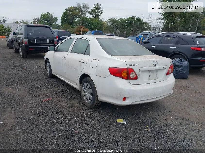 2009 Toyota Corolla Le VIN: JTDBL40E59J021744 Lot: 40279726