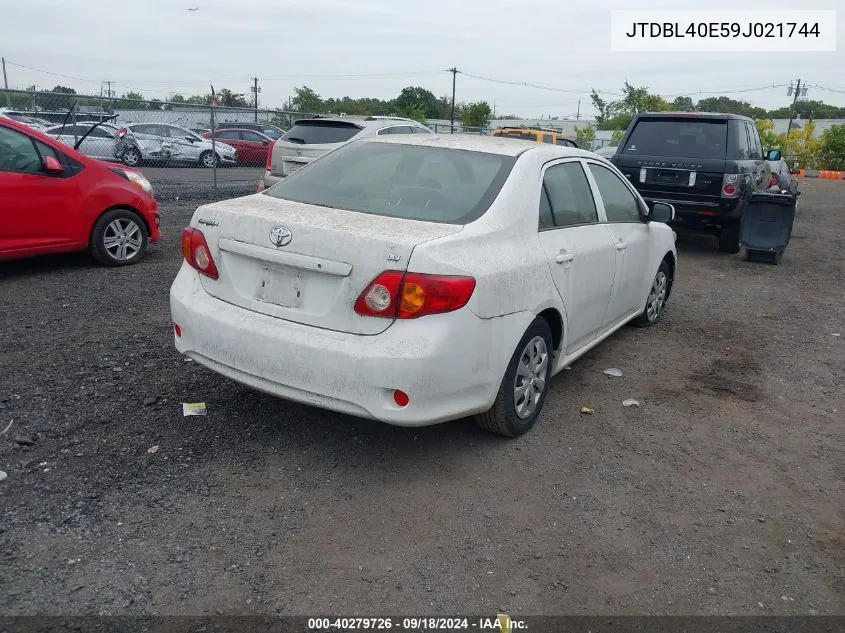 2009 Toyota Corolla Le VIN: JTDBL40E59J021744 Lot: 40279726