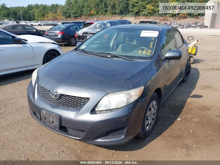 2009 Toyota Corolla Le VIN: 1NXBU40E49Z008457 Lot: 40281663