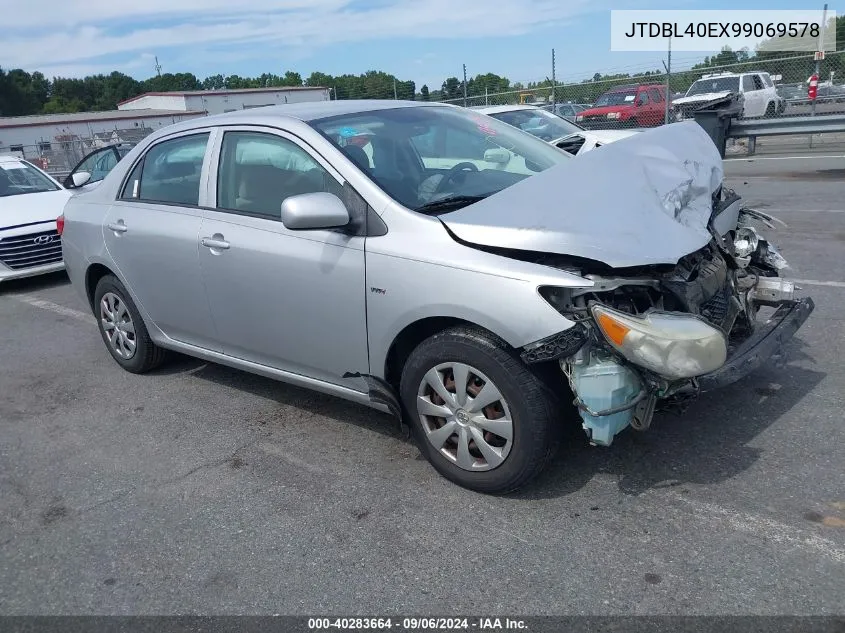 2009 Toyota Corolla Le VIN: JTDBL40EX99069578 Lot: 40283664