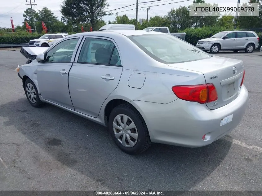 JTDBL40EX99069578 2009 Toyota Corolla Le