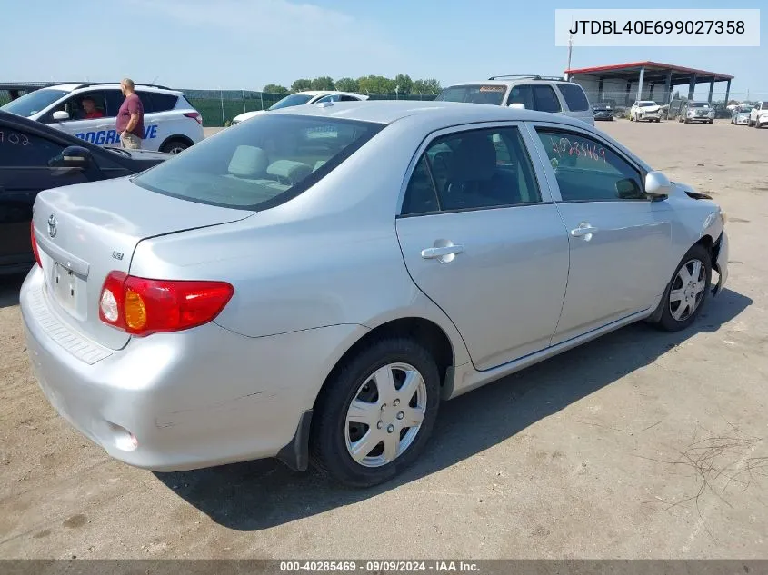 2009 Toyota Corolla Le VIN: JTDBL40E699027358 Lot: 40285469