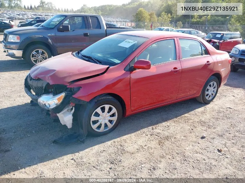 2009 Toyota Corolla Le VIN: 1NXBU40E29Z135921 Lot: 40288197