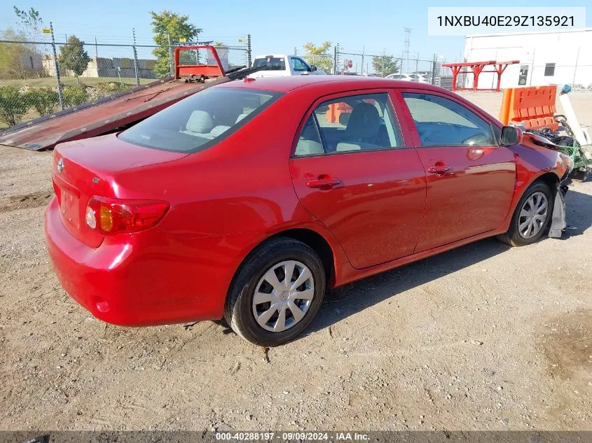 2009 Toyota Corolla Le VIN: 1NXBU40E29Z135921 Lot: 40288197