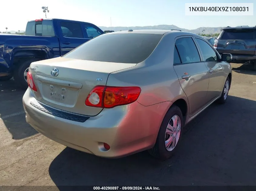 2009 Toyota Corolla Le VIN: 1NXBU40EX9Z108031 Lot: 40290897