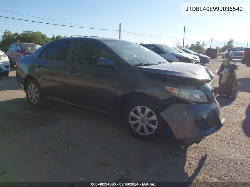 2009 Toyota Corolla Le VIN: JTDBL40E99J036540 Lot: 40294695