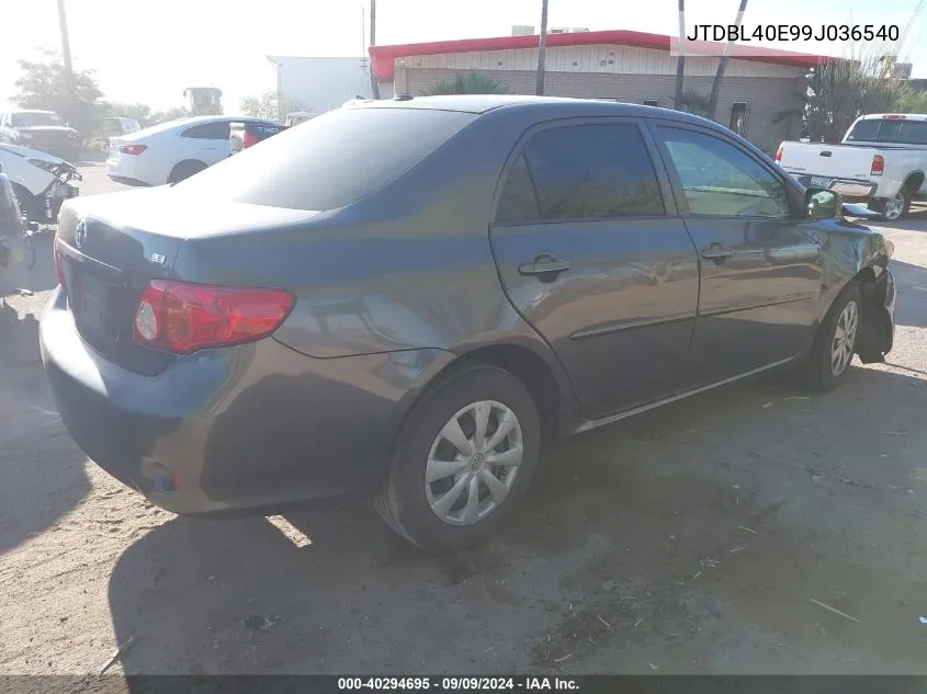 2009 Toyota Corolla Le VIN: JTDBL40E99J036540 Lot: 40294695