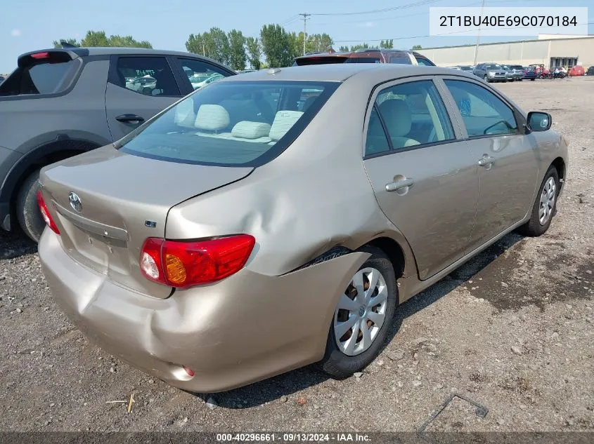 2009 Toyota Corolla Le VIN: 2T1BU40E69C070184 Lot: 40296661