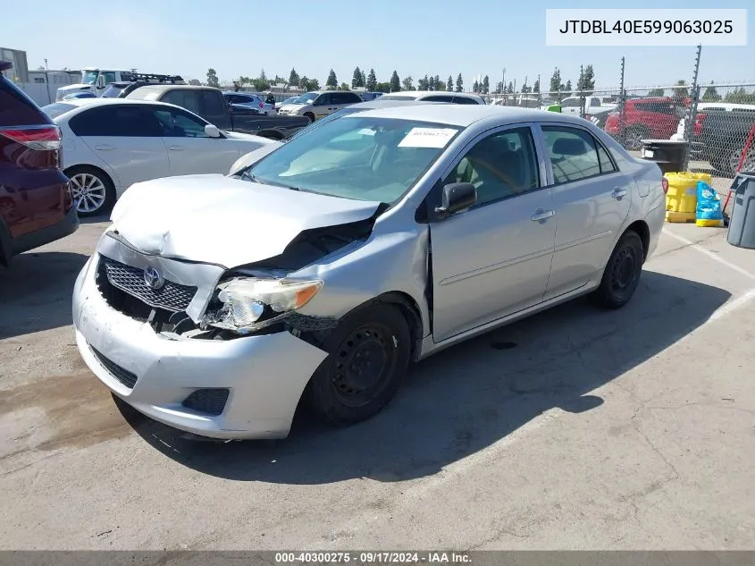 2009 Toyota Corolla VIN: JTDBL40E599063025 Lot: 40300275