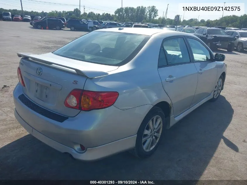 2009 Toyota Corolla S VIN: 1NXBU40E09Z142575 Lot: 40301293