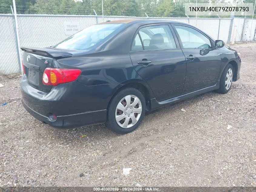 2009 Toyota Corolla S VIN: 1NXBU40E79Z078793 Lot: 40302898