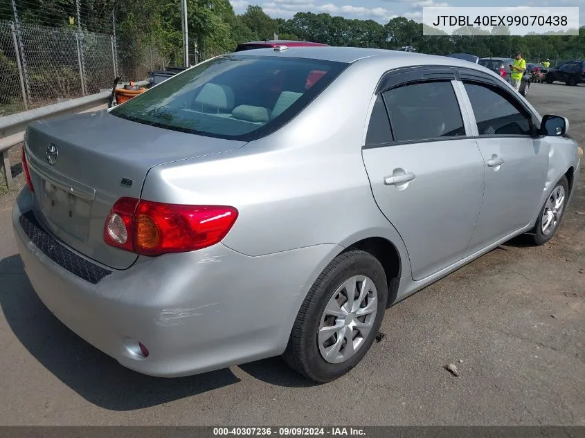 2009 Toyota Corolla Le VIN: JTDBL40EX99070438 Lot: 40307236