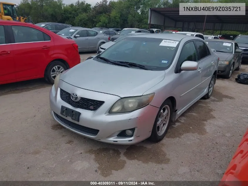 2009 Toyota Corolla S VIN: 1NXBU40E99Z035721 Lot: 40309311