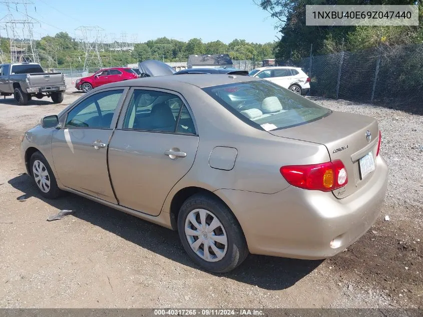 2009 Toyota Corolla Le VIN: 1NXBU40E69Z047440 Lot: 40317265