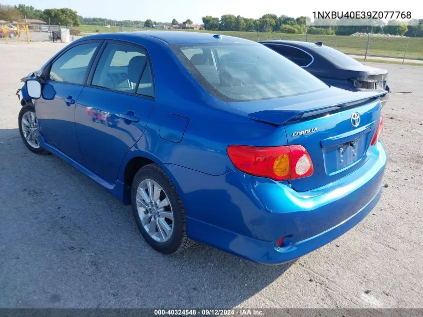 2009 Toyota Corolla S VIN: 1NXBU40E39Z077768 Lot: 40324548