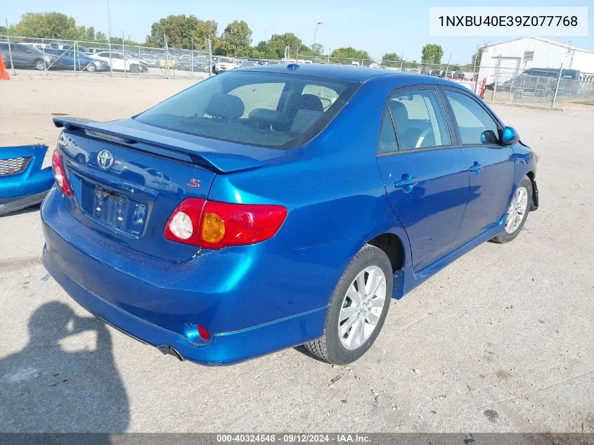 2009 Toyota Corolla S VIN: 1NXBU40E39Z077768 Lot: 40324548