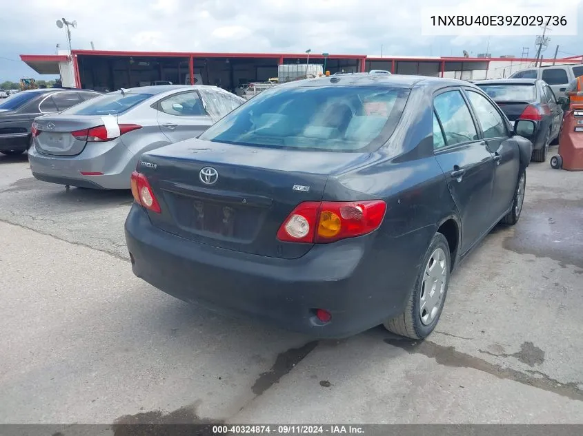 2009 Toyota Corolla Xle VIN: 1NXBU40E39Z029736 Lot: 40324874