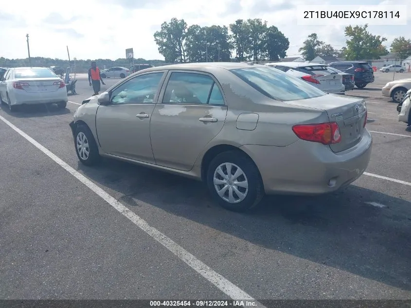 2009 Toyota Corolla S/Le/Xle VIN: 2T1BU40EX9C178114 Lot: 40325454