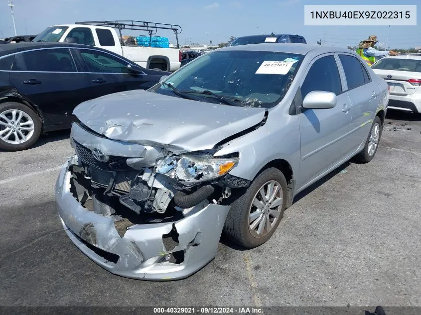 1NXBU40EX9Z022315 2009 Toyota Corolla S/Le/Xle