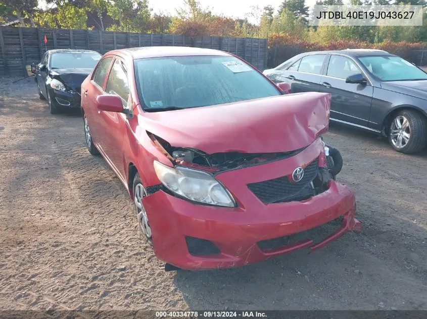 2009 Toyota Corolla Le/Xle VIN: JTDBL40E19J043627 Lot: 40334778