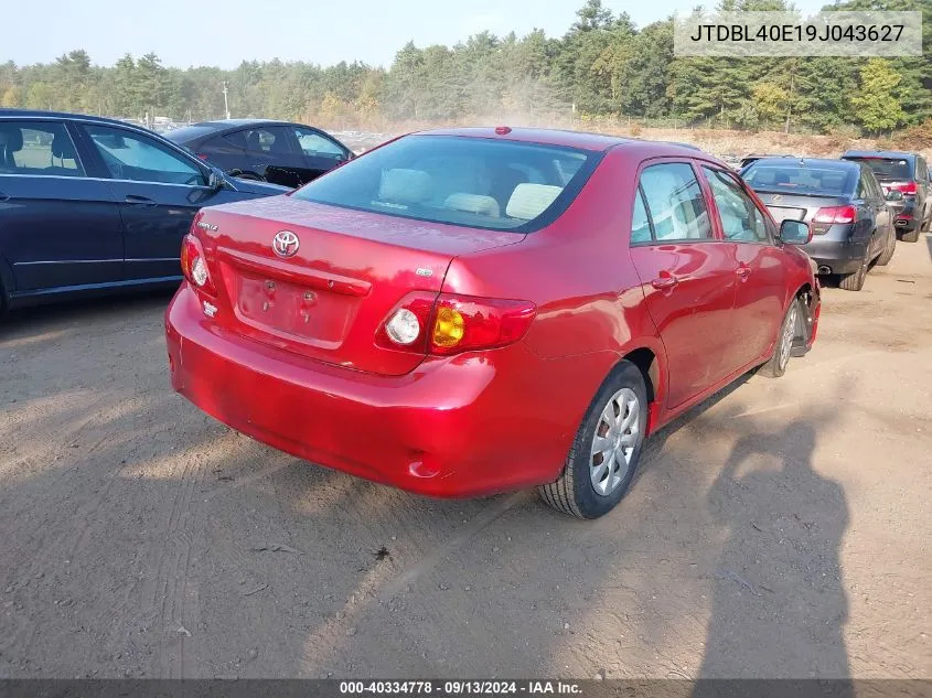 2009 Toyota Corolla Le/Xle VIN: JTDBL40E19J043627 Lot: 40334778