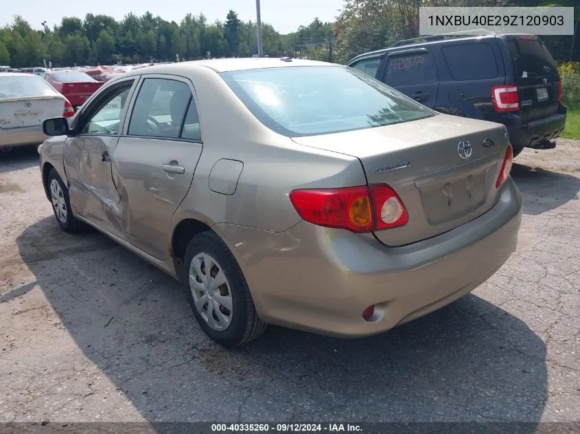 2009 Toyota Corolla Le VIN: 1NXBU40E29Z120903 Lot: 40335260