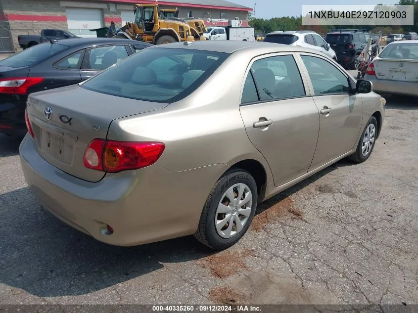 2009 Toyota Corolla Le VIN: 1NXBU40E29Z120903 Lot: 40335260