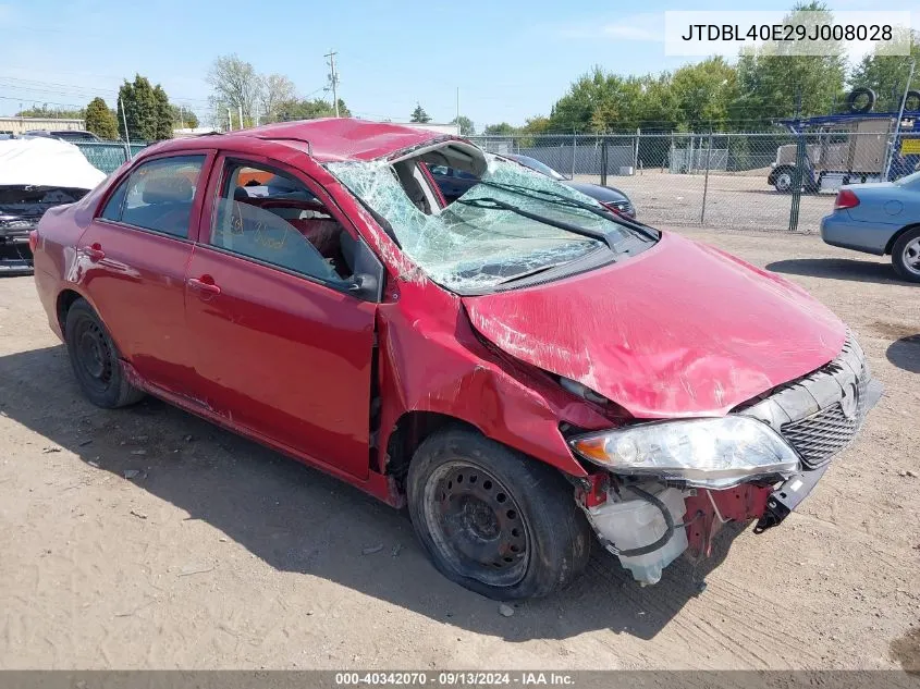 2009 Toyota Corolla Le VIN: JTDBL40E29J008028 Lot: 40342070