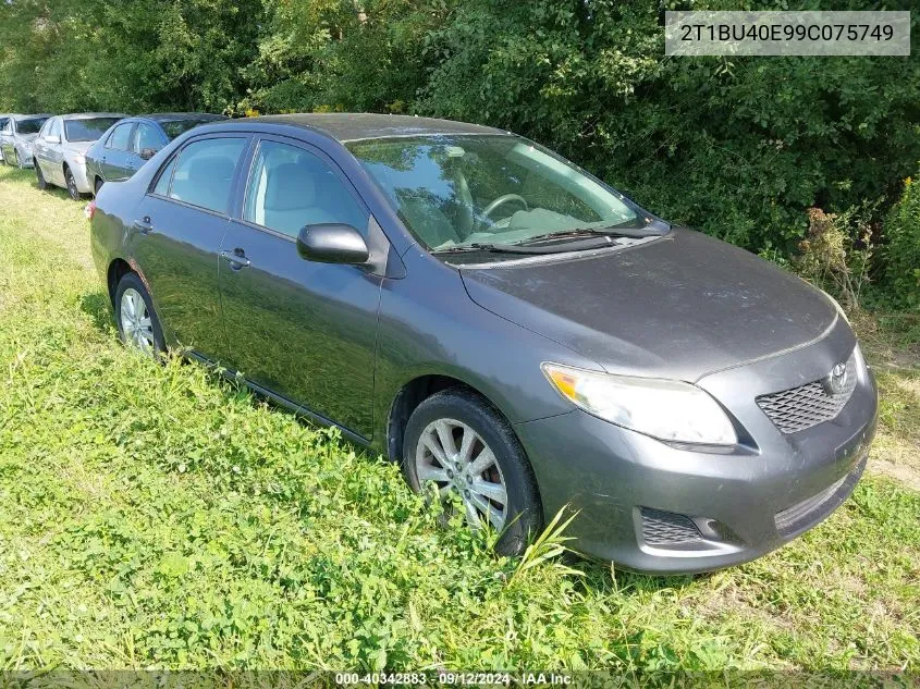 2009 Toyota Corolla Le VIN: 2T1BU40E99C075749 Lot: 40342883