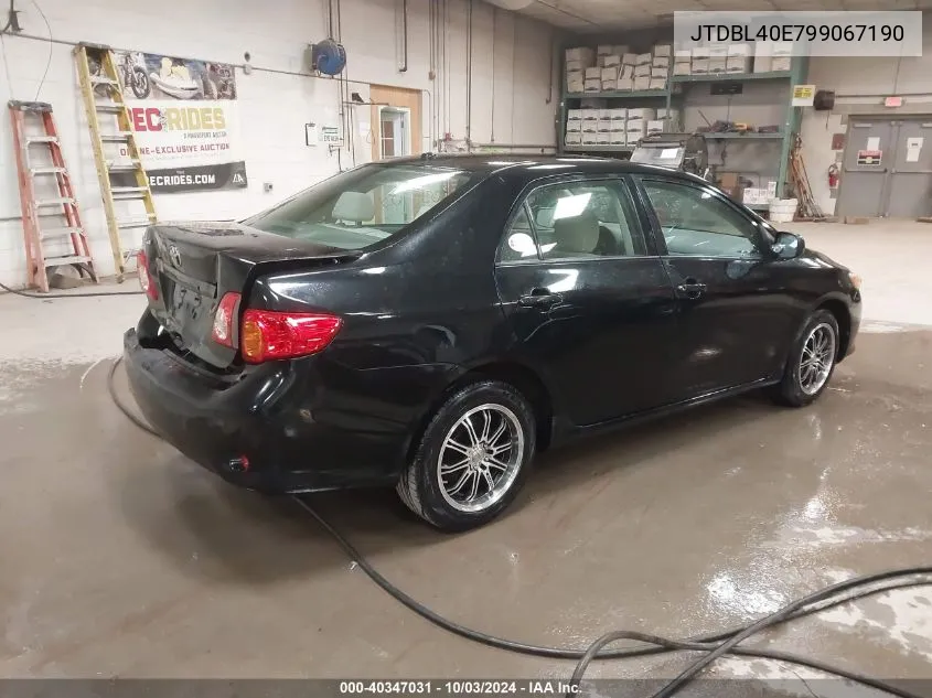 JTDBL40E799067190 2009 Toyota Corolla