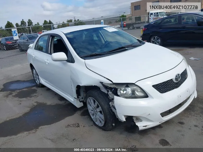 2009 Toyota Corolla S VIN: 1NXBU40E49Z1O7778 Lot: 40349323