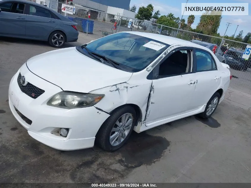 2009 Toyota Corolla S VIN: 1NXBU40E49Z1O7778 Lot: 40349323