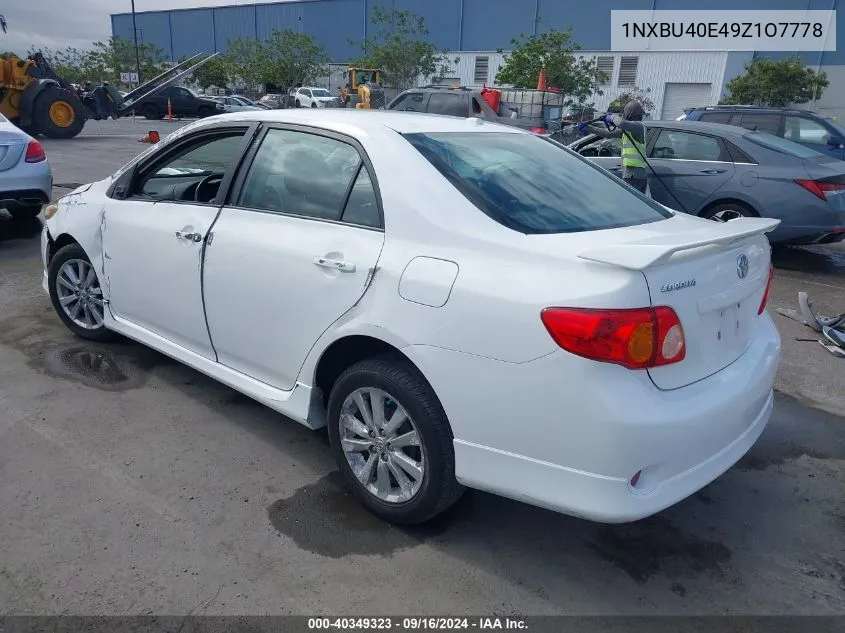 1NXBU40E49Z1O7778 2009 Toyota Corolla S