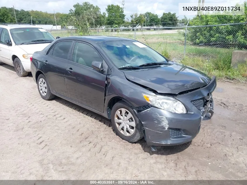 1NXBU40E89Z011734 2009 Toyota Corolla S/Le/Xle