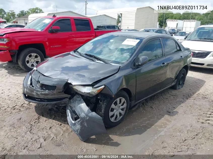 2009 Toyota Corolla S/Le/Xle VIN: 1NXBU40E89Z011734 Lot: 40353581