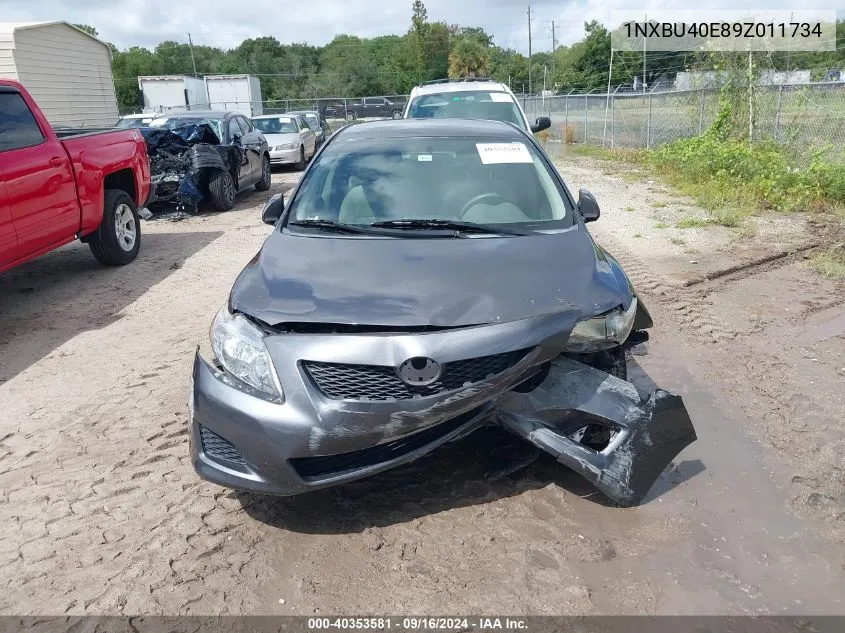 2009 Toyota Corolla S/Le/Xle VIN: 1NXBU40E89Z011734 Lot: 40353581