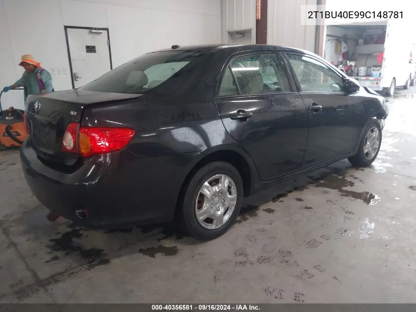 2T1BU40E99C148781 2009 Toyota Corolla Le