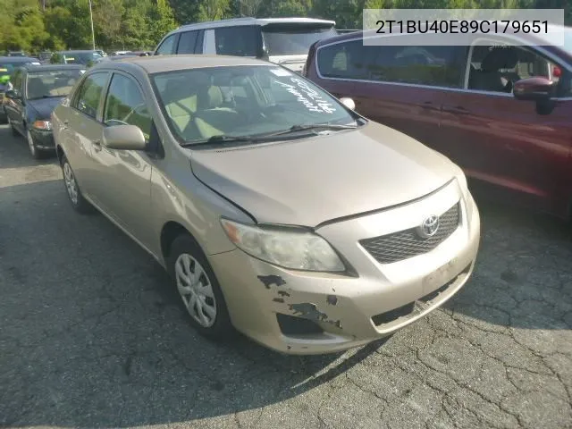 2009 Toyota Corolla Le VIN: 2T1BU40E89C179651 Lot: 40356919