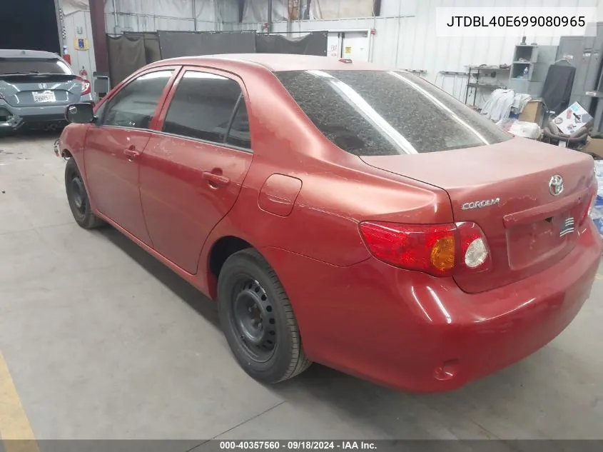 2009 Toyota Corolla Le/Xle VIN: JTDBL40E699080965 Lot: 40357560