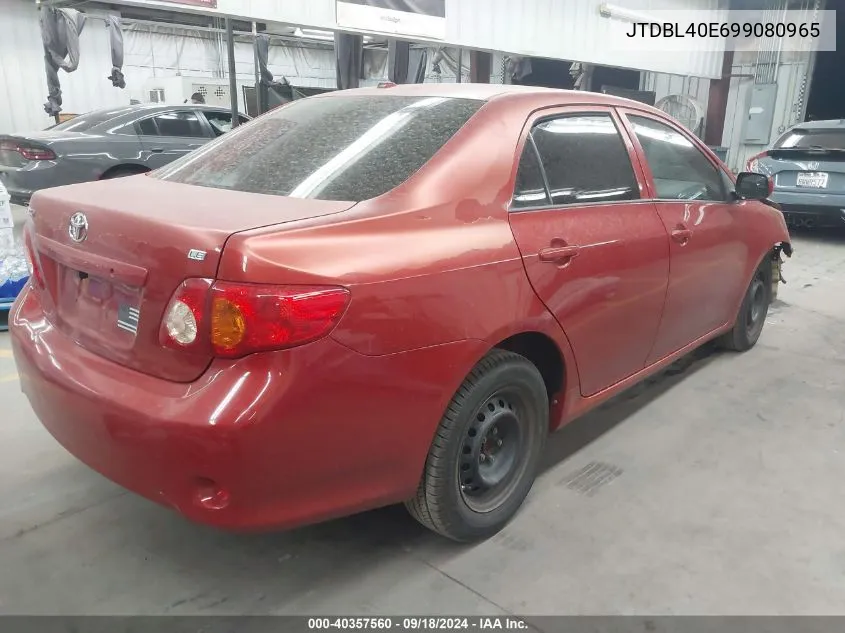 JTDBL40E699080965 2009 Toyota Corolla Le/Xle