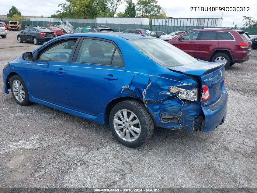 2009 Toyota Corolla S VIN: 2T1BU40E99C030312 Lot: 40364469