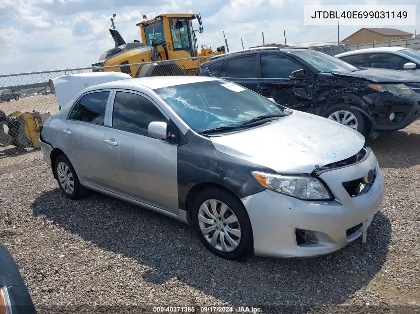 2009 Toyota Corolla Le VIN: JTDBL40E699031149 Lot: 40371385