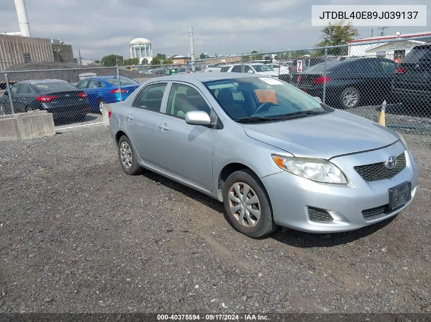 JTDBL40E89J039137 2009 Toyota Corolla Le