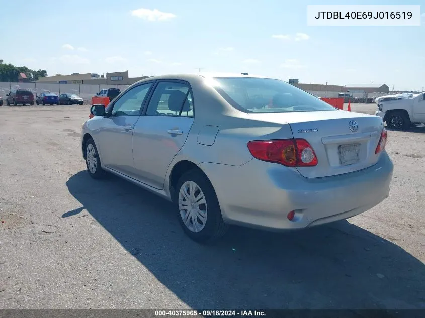 2009 Toyota Corolla Xle VIN: JTDBL40E69J016519 Lot: 40375965