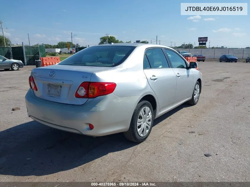 2009 Toyota Corolla Xle VIN: JTDBL40E69J016519 Lot: 40375965