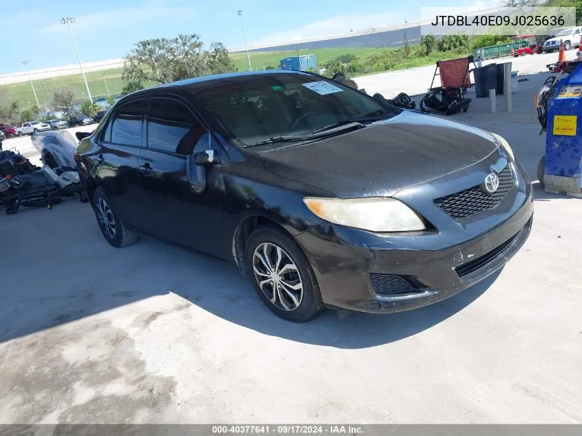 2009 Toyota Corolla Le VIN: JTDBL40E09J025636 Lot: 40377641