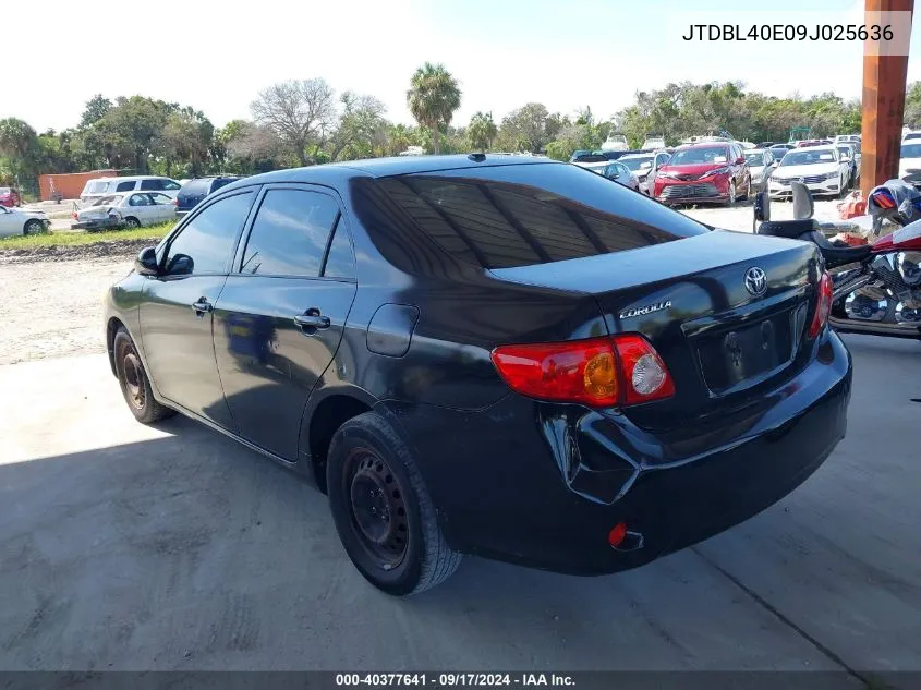 2009 Toyota Corolla Le VIN: JTDBL40E09J025636 Lot: 40377641