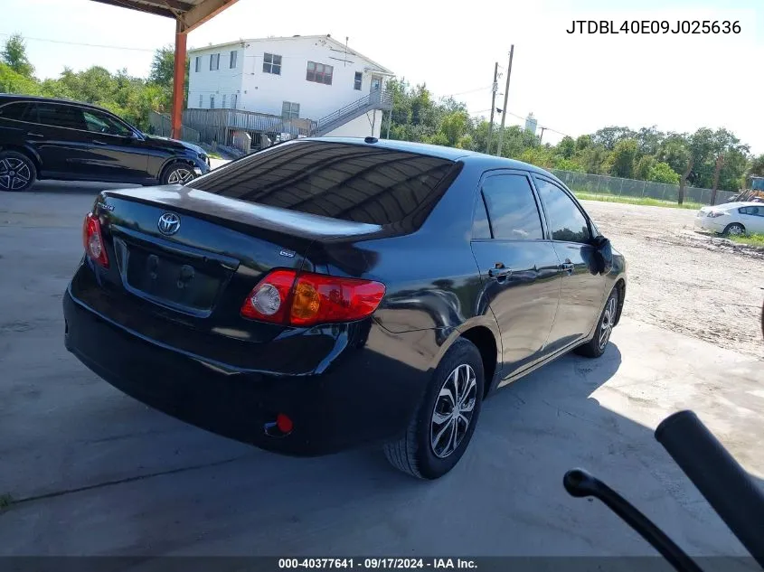 2009 Toyota Corolla Le VIN: JTDBL40E09J025636 Lot: 40377641