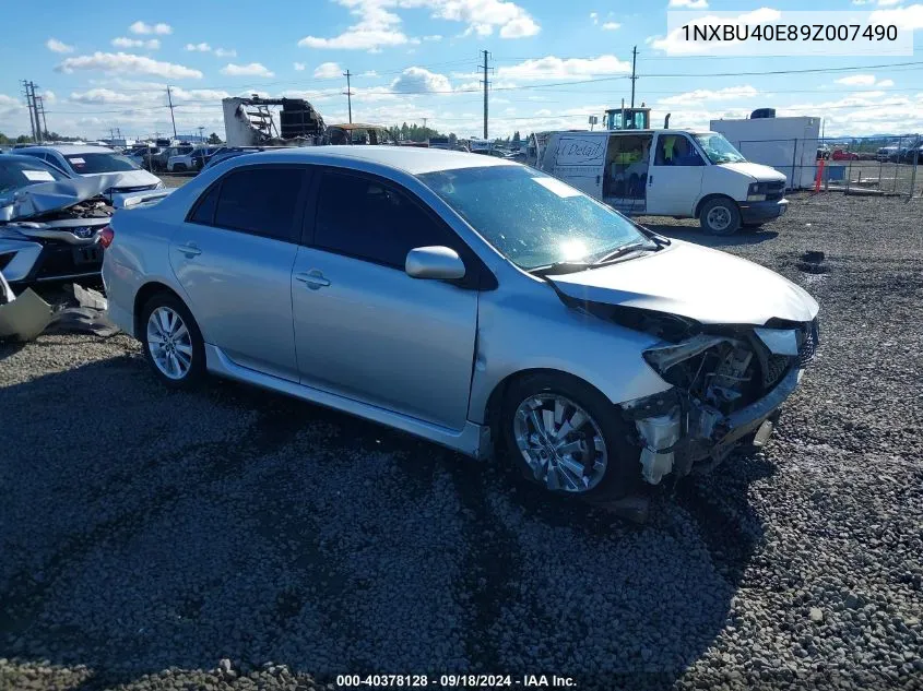 1NXBU40E89Z007490 2009 Toyota Corolla S